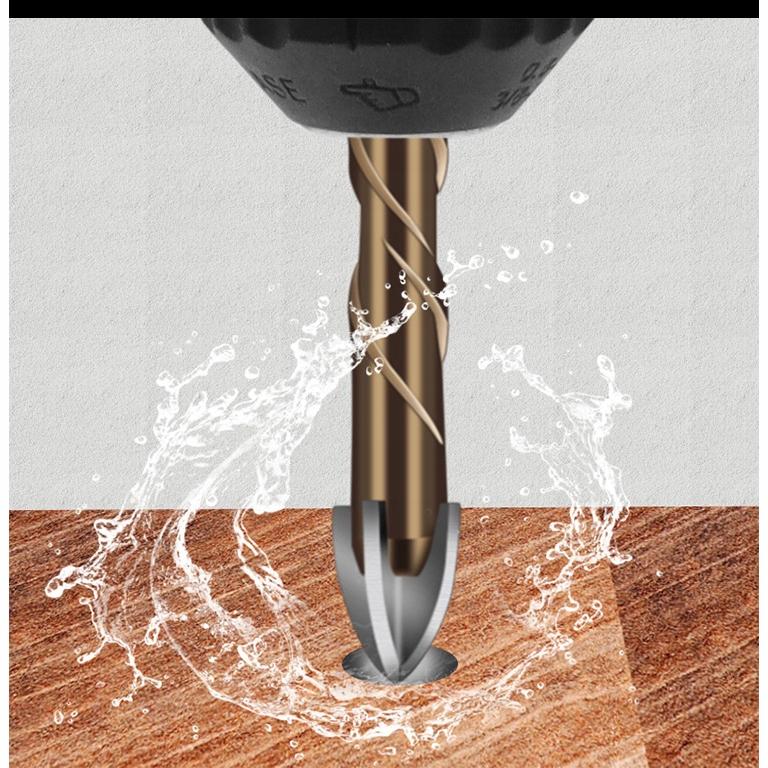 Rosfix Zestaw Wierteł Spiralnych Do Szkła I Płytek – 7 Sztuk 3-12 Mm | Węglik Wolframu | Uchwyt HEX 1/4