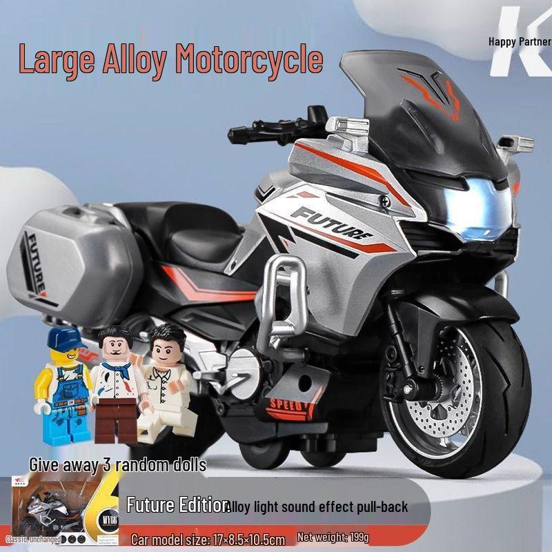 Alloy Motorcycle Model Toy for Boys - Racing Car Ornament and Decompression Toy