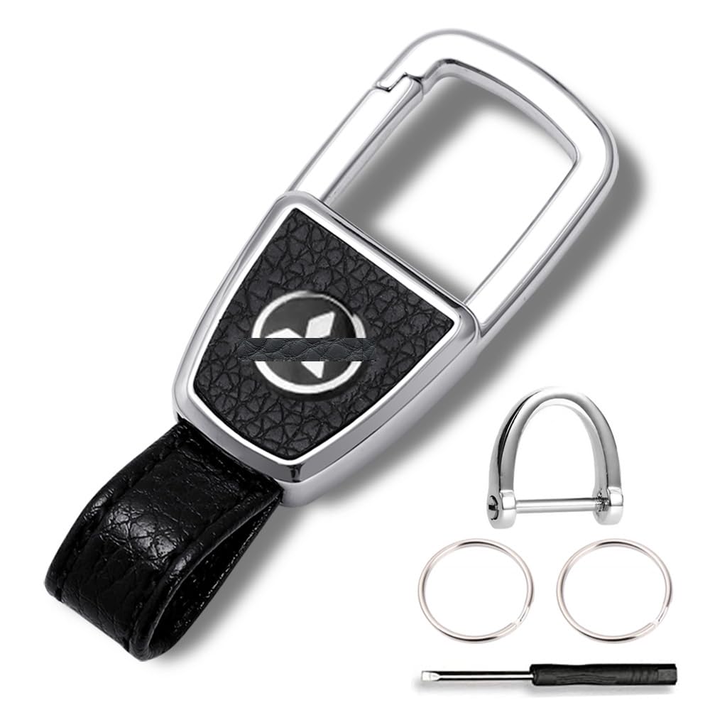 Key car key genuine leather durable metal key metal car prevents car keys from being suitable for Mitsubishi [EZRA] holder, holder, key, case,