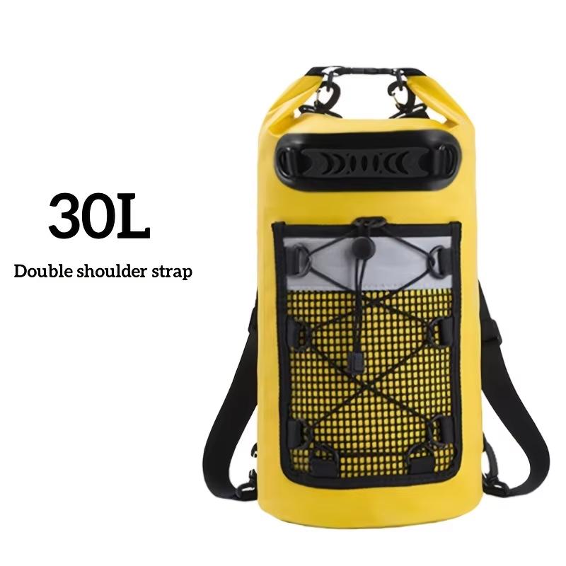 30L Floating Dry Bag for Kayaking Swimming Beach Waterproof Water Sports Rafting Boating Backpack Mesh Kayak Roll Top Travel Bag