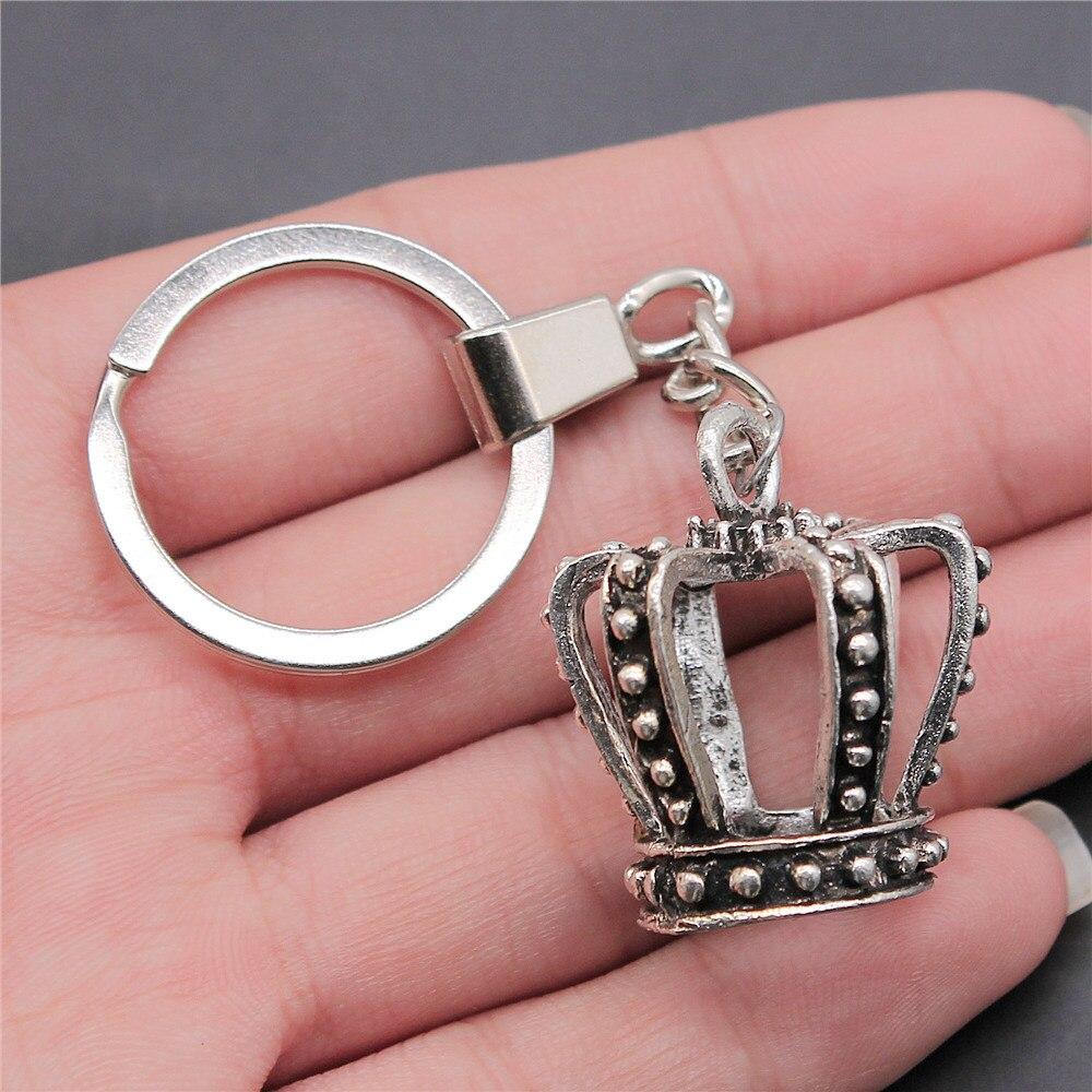 Buy 1 Piece 32x29x27mm 3D Crown Vintage Crown Medieval Crown Charms Keyring Best Gift at