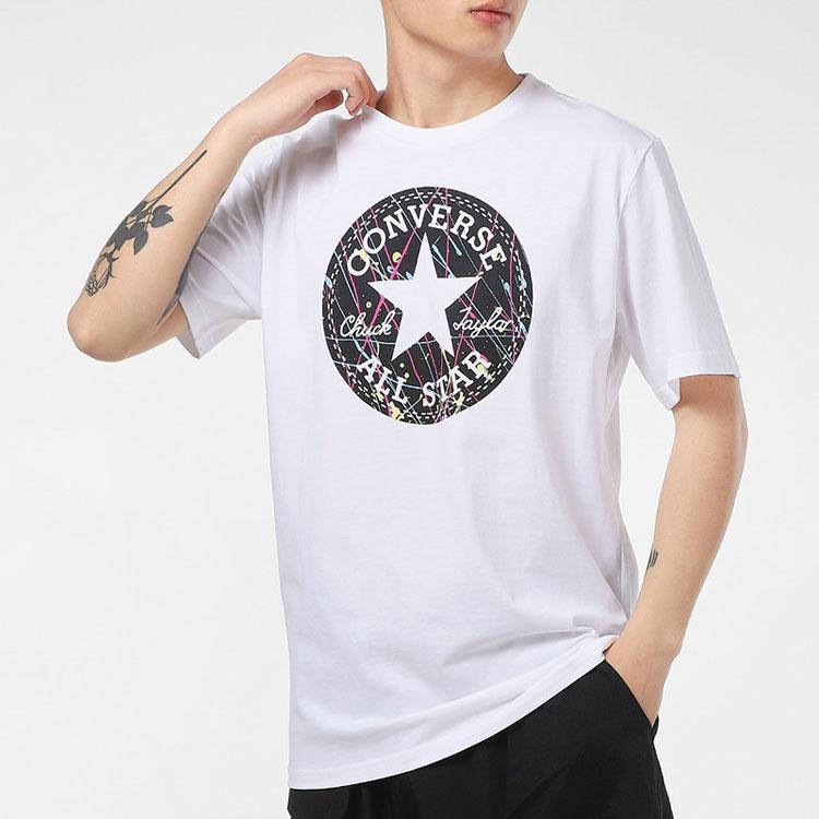Converse Splatter Paint Chuck Taylor Patch Graphic Tee Asia Sizing 'White' Men's 10021506-A03