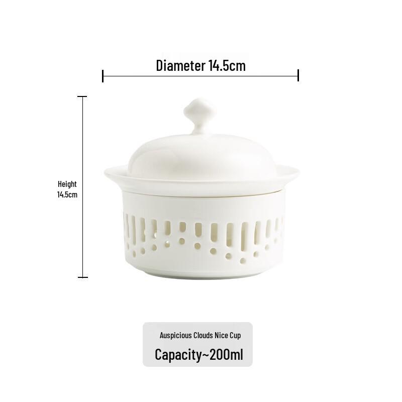 De ou Starlight Auspicious Cloud Insulated Ceramic Stew Pot