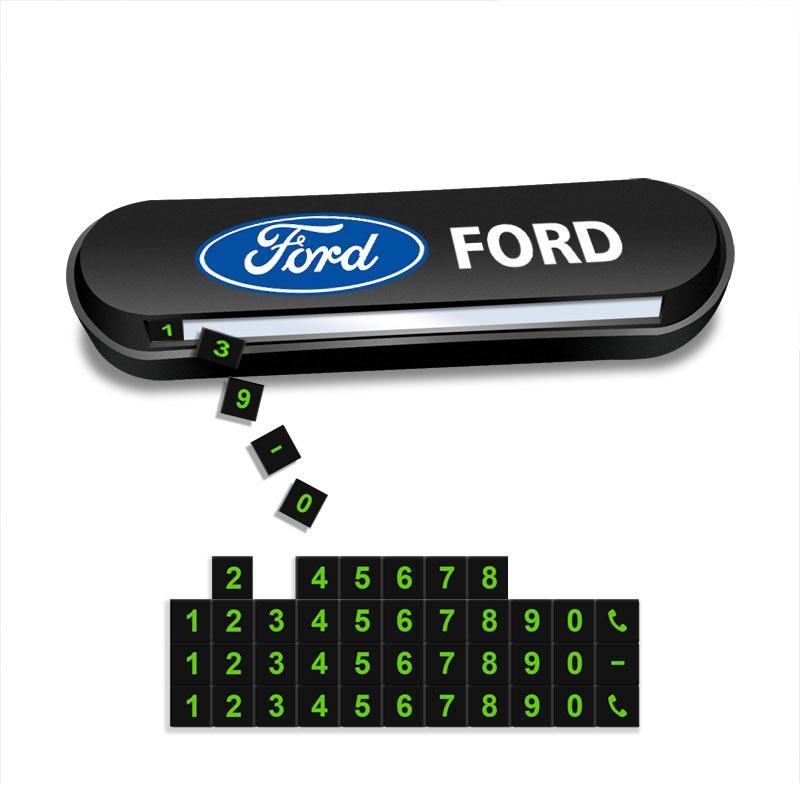 Car Styling Temporary Parking Card Phone Number Card Plate Telephone Number For Ford Focus Mondeo Kuga Fiesta MK7 Escort Explorer Edge 2 4 MK2