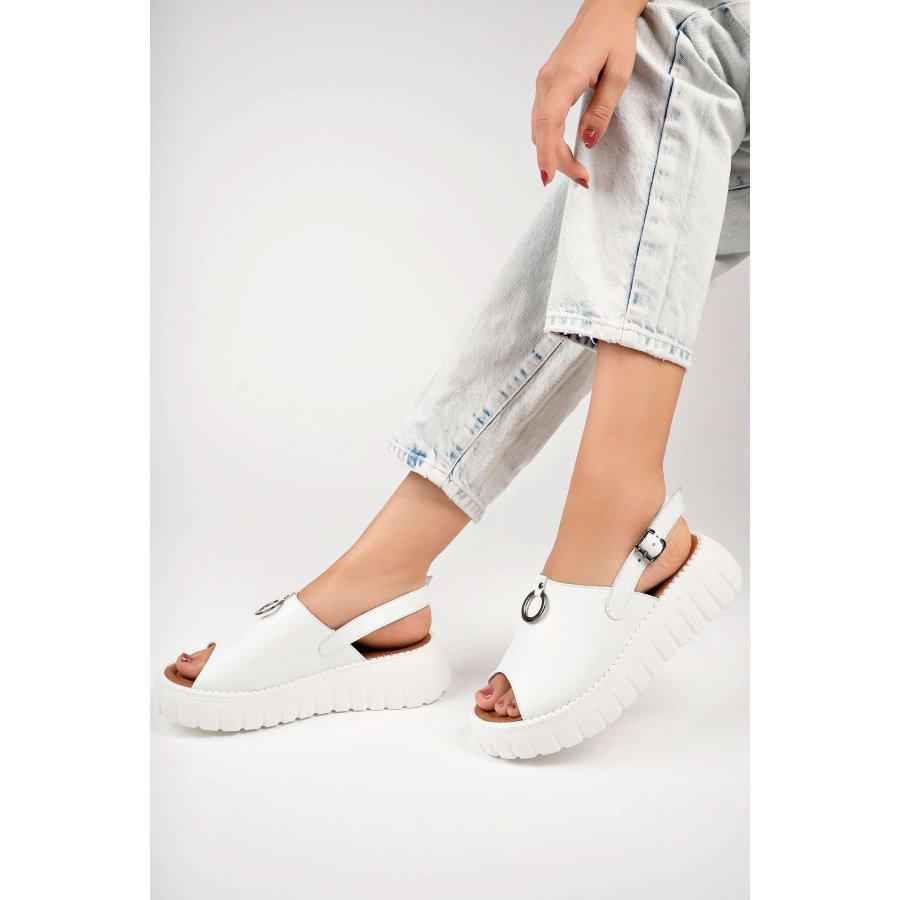 Women's Genuine Leather Wedge Sole Casual Comfortable Sandals