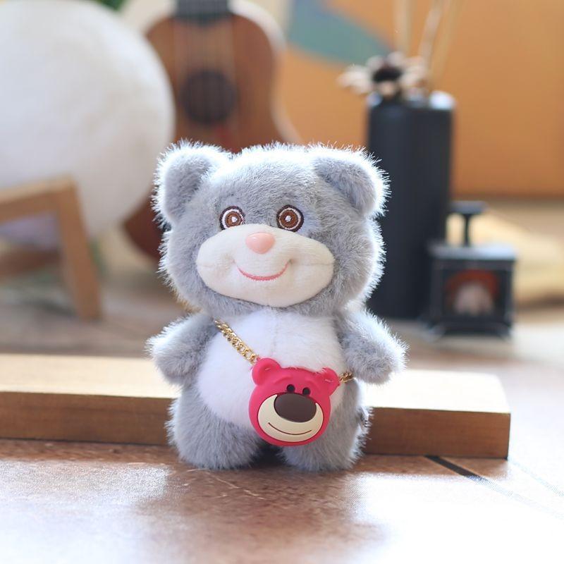 Cartoon Lotso Cute Style Bear Plushie Keychain Travel Bag Decor Kids Doll Gift
