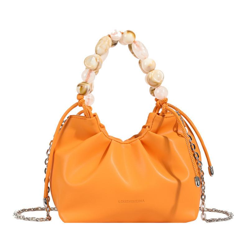 Trendy Korean Style Casual Sling Bag For Women Featuring Chic Chain Straps And Soft Pu Material