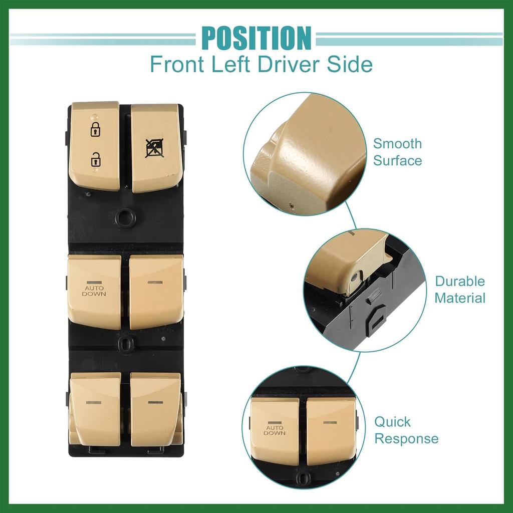 Motoforti Power Window Switch Window Control Switch Fit for Hyundai Elantra Move 2012-2016 with Removal Tool - Pack of 1 Long-Lasting