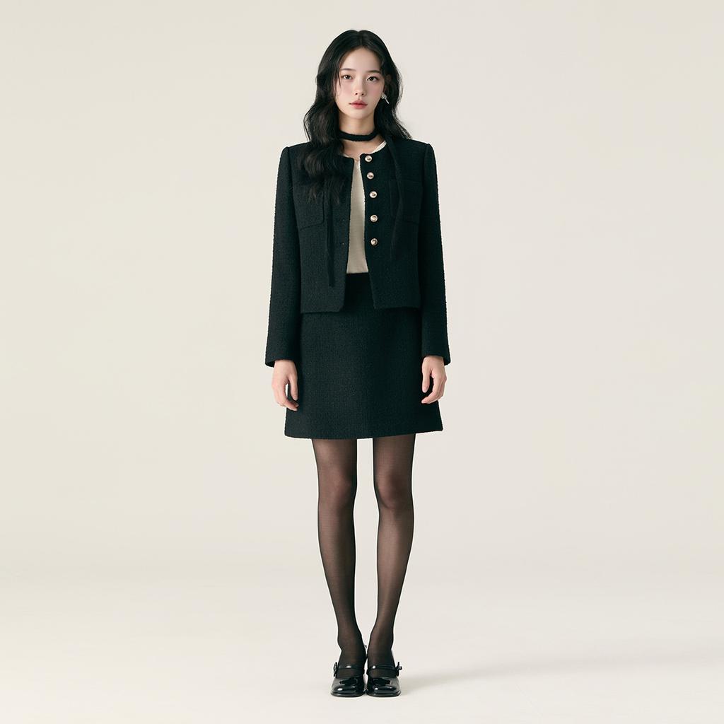 ROEM Tweed Mini Skirt Rmwhg11S51