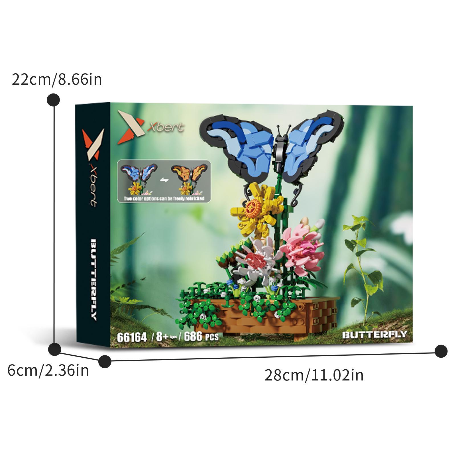 

Cross-Border Hot Sale Brick Joy: Compatible Animal Series Butterfly Flower Building Blocks for Girls, Fit with Lego.