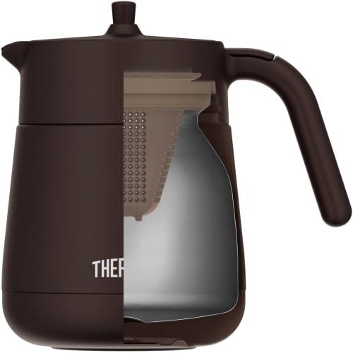 Thermos Vacuum Insulated Teapot with Strainer 700ml Brown TTE-700 BW