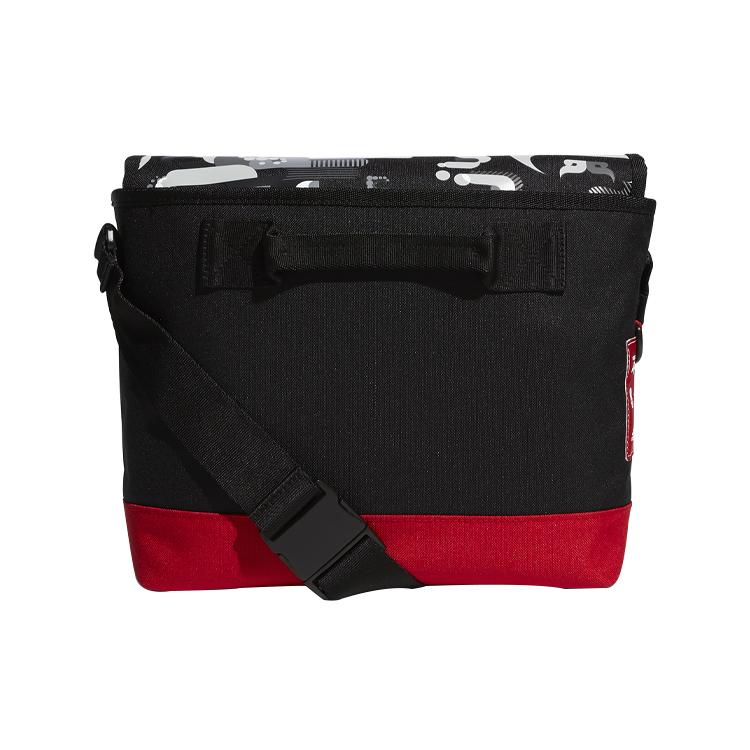 New Adidas Recycled Polyester Crossbody Bag, Shoulder Bag Unisex Black Light Scarlet GN9863