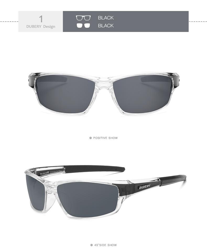 DUBERY New Polarized Night Vision Sunglasses Sports Driving Cycling Glasses UV Protection Men Women Fashion