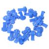 25Pcs Blue Solderless Quick Splice Snap Wire Connector 0.75 2.5mm AWG 14 To 18