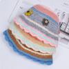 Knitted Basin Hat Autumn Winter Wool Hat Women's Colorful Flower Fisherman Hat
