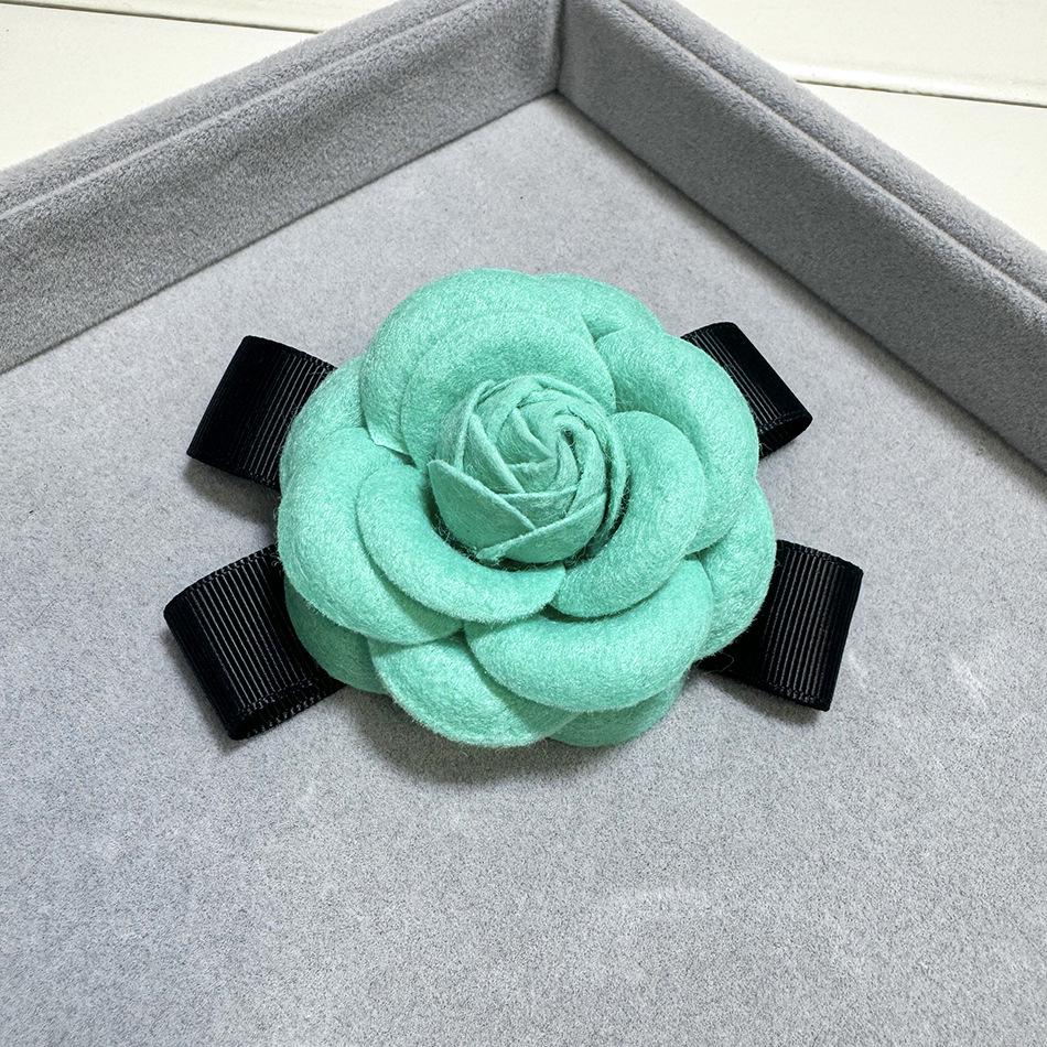 Elegant Retro Camellia Bow Brooch Corsage - High-End European  American Style светло-зеленый