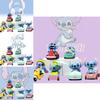 Delightful Pvc Stitch Figurine Set Including 6 Distinctive Characters From The Beloved Anime Series