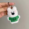 West Highland White Terrier White Puppy Plush Pendant Bag Pendant Plush Toy  Hanging Accessory