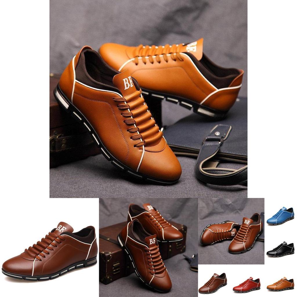 Stylish Casual Fashion Big Size Shoes For Versatile Breathable Leather Leisure Men Sneakers