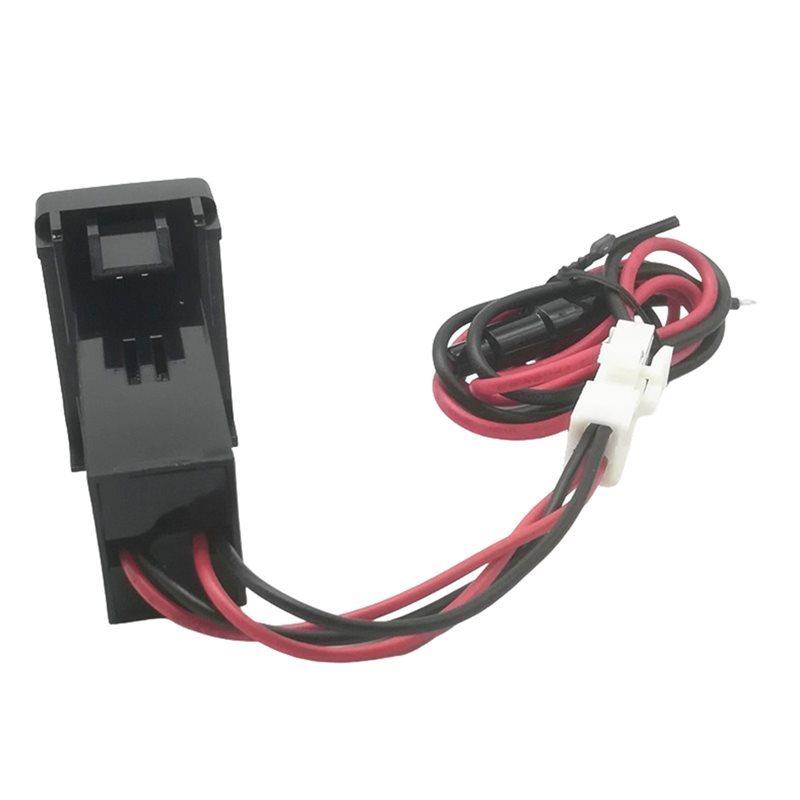 A33G-Car With Dual USB Ports Power Supply Adapter Featuring Wiring Harness Designed For VW Transport T4 Socket Blue Ligh