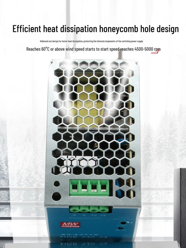 Mean Well DIN Rail Power Supply WDR/SDR/HDR/EDR/MDR/DR/NDR 240W, 24V/12V, 120W