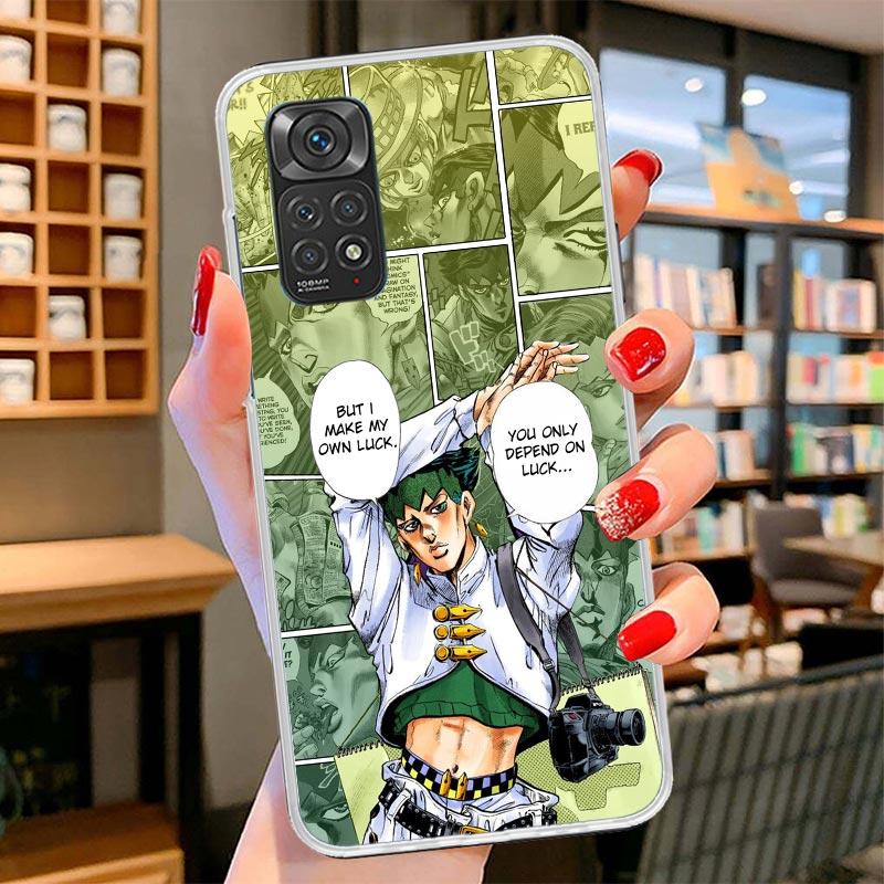 JoJo Bizarre Adventure Anime Cover Phone Case For Xiaomi Redmi Note 15 14 13 12 11 10 Pro Plus 14S 12S 11S 11T 11E 10S Soft Fund