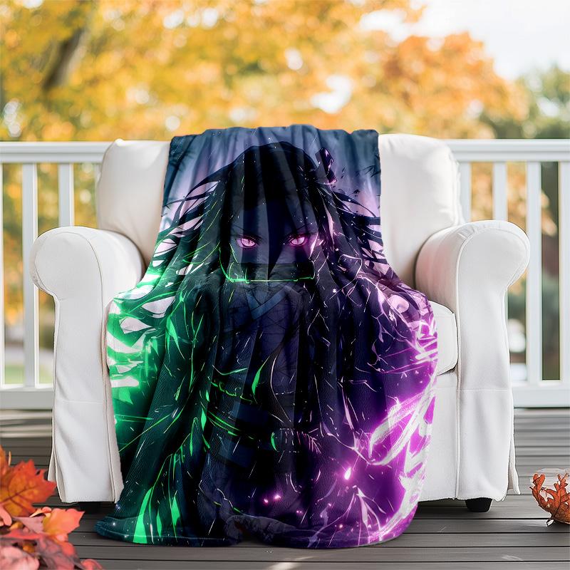 1pc nezouko6 Theme Blanket - Digital Print, Polyester, Cozy for All Seasons, Perfect for Outdoor, and Travel