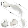 Simulated feather white bird with clip Christmas decoration