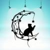 Vintage Cat and Moon Metal Wall Art Starry Night Weather Resistant Iron Decor Indoor Outdoor Farmhouse Living Room Christmas Gift