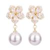 New Flower Pearl Pendant Earrings Premium Design Light Luxury Niche Unique Temperament Earrings Earrings Women