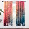 / Set Abstract Crystal Color Art Digital Print Drape Grommet Best Livingroom Space Drape Blocking DrapeTranslucentDrape