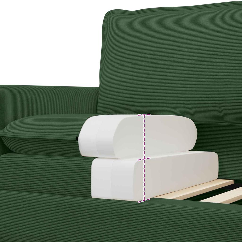 Sofa Set 2 pcs Jungle Green Fabric