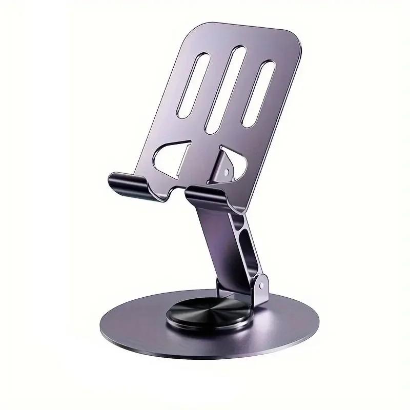 

720 Rotate Aluminum Alloy Portable Tablet Holder For iPad Adjustable Flexible Folding Lazy Desktop Live Mobile Phone Stand Mount фиолетовый