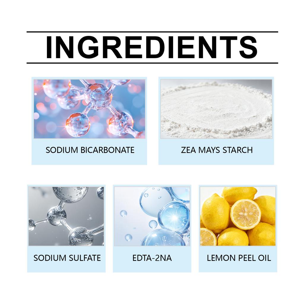 Prášek na čištění toalety, vhodný na odolné skvrny a vodní kámen, účinně redukuje pachy a udržuje toaletu čistou a svěží.