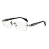 Fashion Clear Lens Glasses Women Retro Diamond Rimless Gold Frame Transparent Eyewear Decor