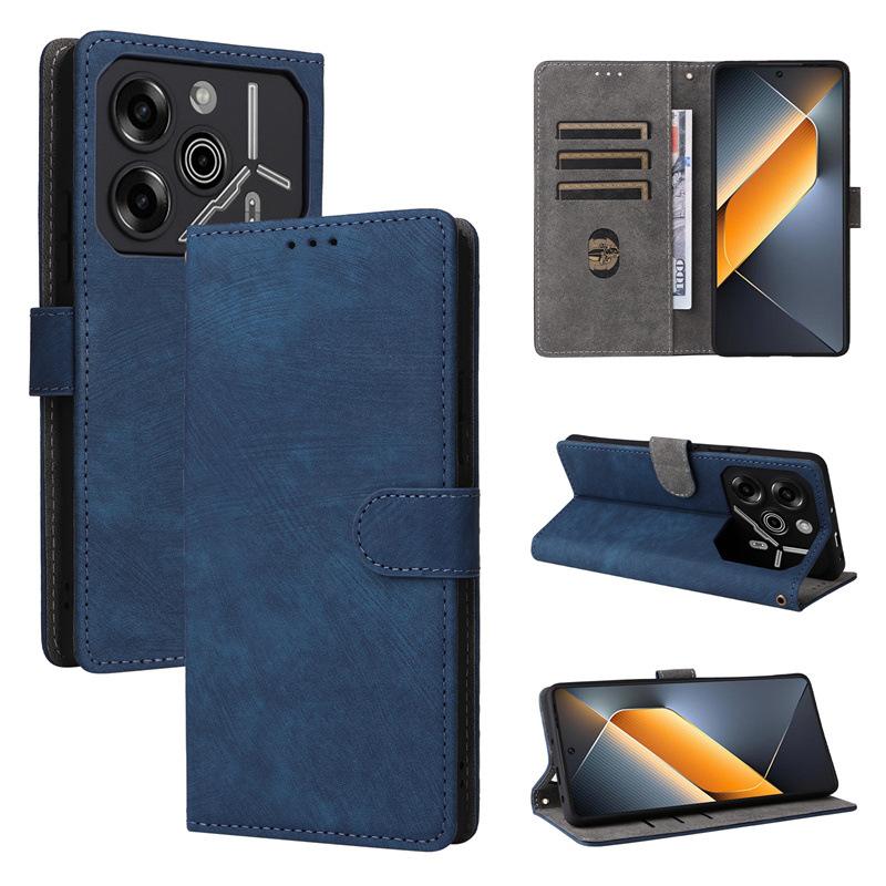 Чехол-книжка для Tecno Pova 6 / Pova 6 Pro из искусственной кожи с полной защитой корпуса [блокировка RFID] Чехол-кошелек