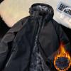 Jas Herenmode Casual Warme Jas Heren Herfst en Winter Capuchon Zwart Outdoor Grote Maat Waterdicht en Winddicht