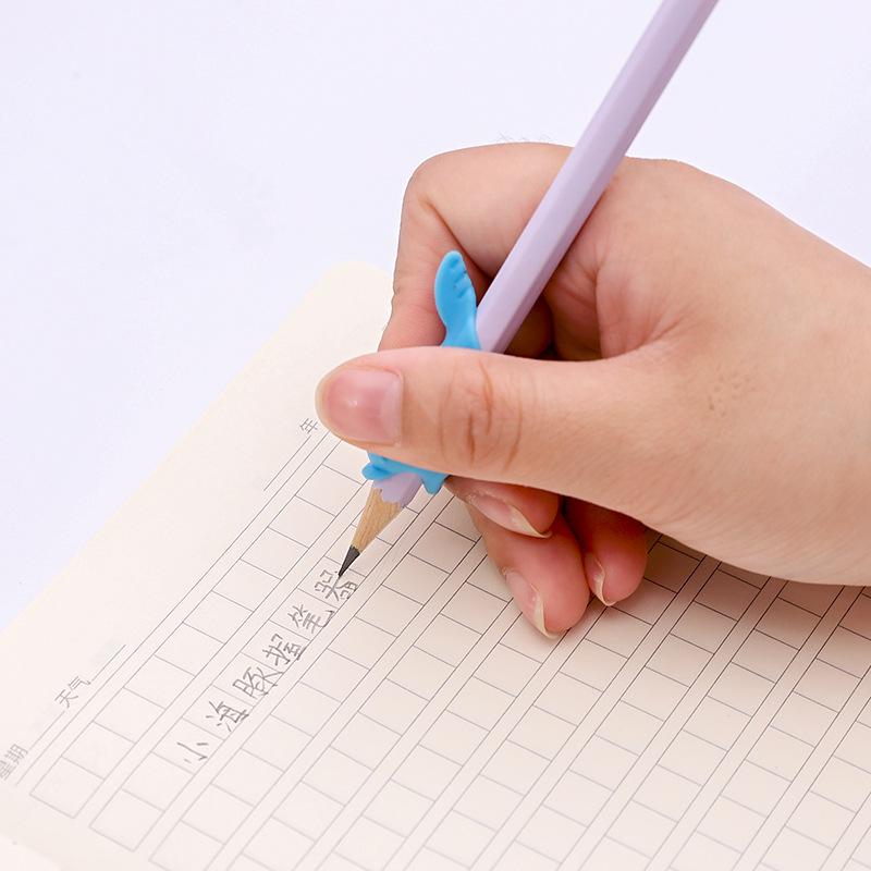 10 Pcs 2pcs Kids Pen Holder Silicone Baby Learning Writing Tool Correction Device Fish Pencil Grasp Writing Aid Grip Stationery