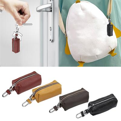 Leder Herren Damen Schlüsselanhänger Schlüsselanhänger Tasche Organizer Autoschlüsselhalter Beutel Multifunktional Kleine Geldbörse Mini Geldbörsenhalter