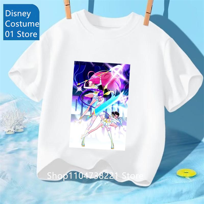 Saja Boys Tshirt Anime Kpop Demon Hunters Kids T-shirts Children's Clothing 2025 New Summer Casual Boys Girls Short Sleeve Tops