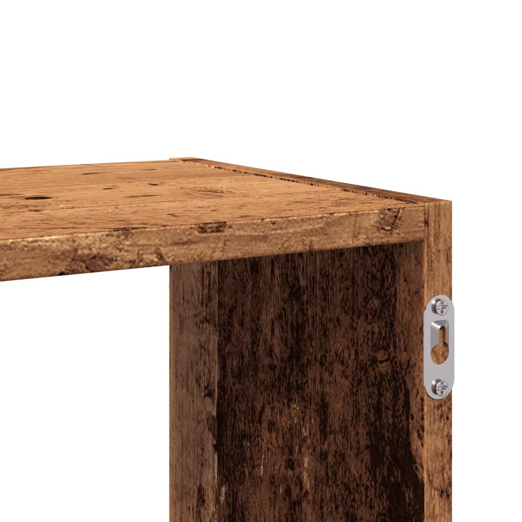 Wall Shelf Reclaimed Wood Look 100x25x50 cm Engineered Wood