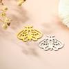Teamer 5pcs Stainless Steel Charms Jewelry Making Evil Eye Flower Butterfly Geometric Charms Earring Necklace DIY Craft Supplies
