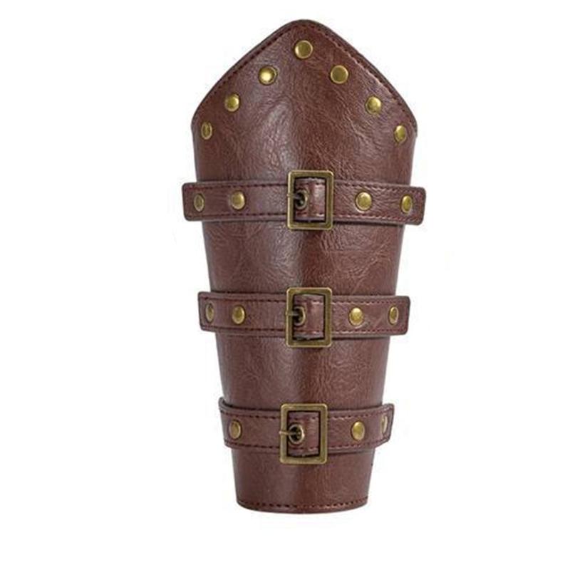Renaissances Vikinges Costume Accessories,Medieval Pirate Leather Bracers Belt Pouch Halloween Renaissances Cosplay Costume