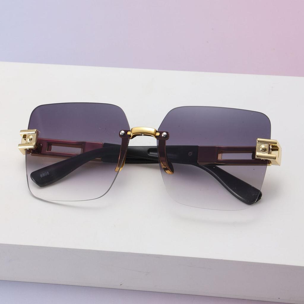 Borderless Sunglasses Adult Street Fashion Sunglasses Women'S High-End Trimmed Sunglasses