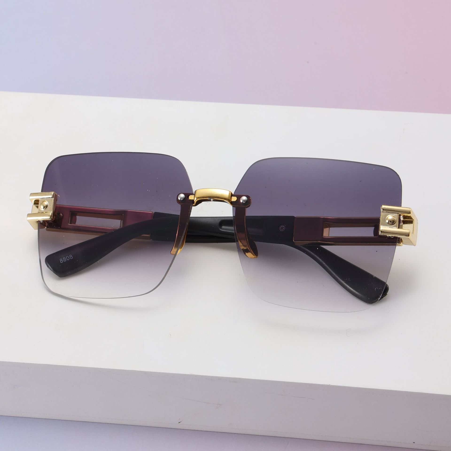 Borderless Sunglasses Adult Street Fashion Sunglasses Women S High-End Trimmed Sunglasses