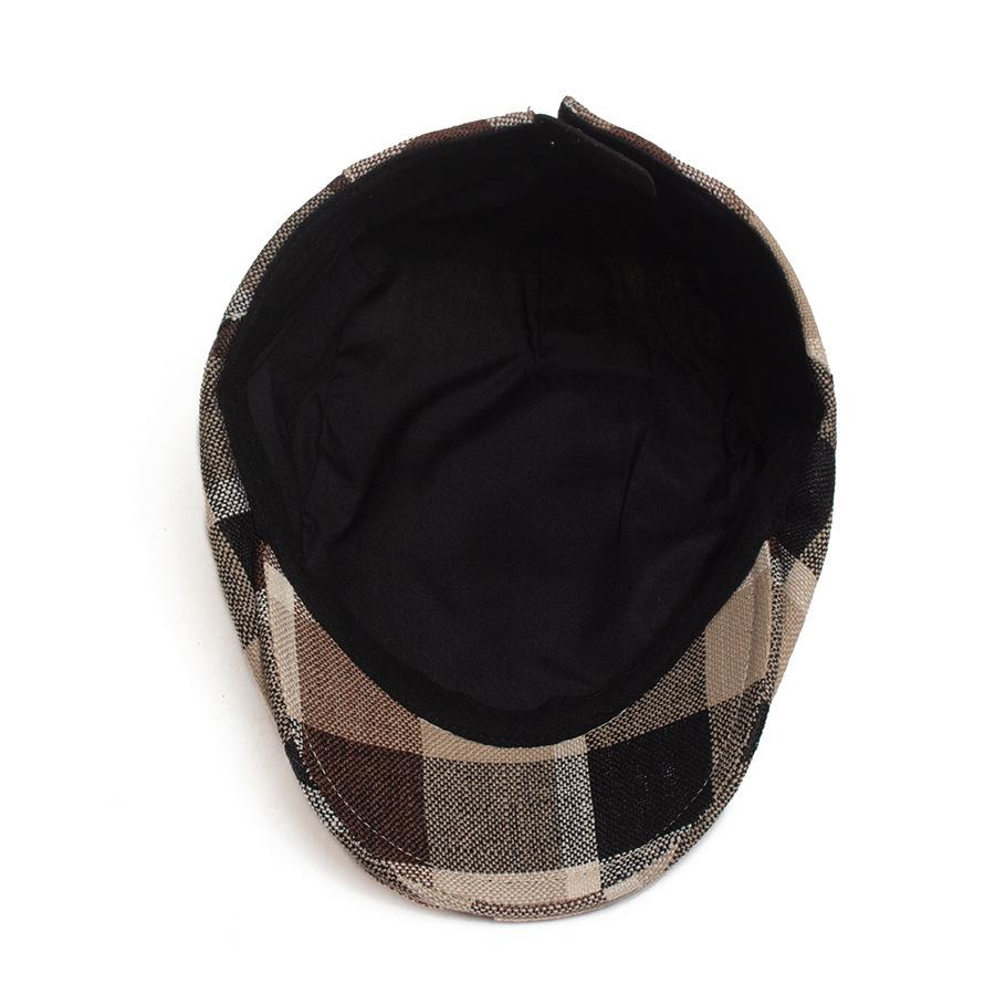 Checked Duckbill Cap – Vintage Checked Beret for Men and Women, British-style Artistic Casual Newsboy Cap, Versatile