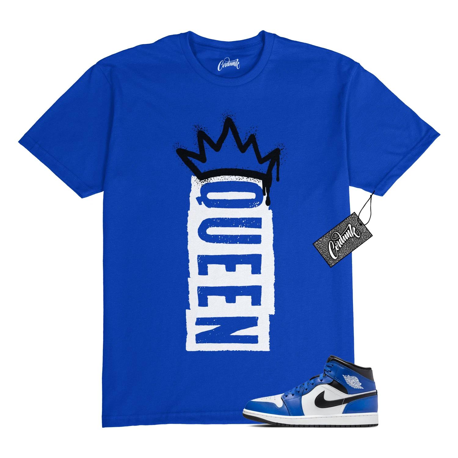 1 Mid Game Royal Blue White Black 2024 T Shirt to Match Q1 110