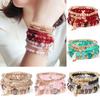 Fashionable 4Pcs Boho Multilayer Beaded Bracelets Fashion Women Set KTJ