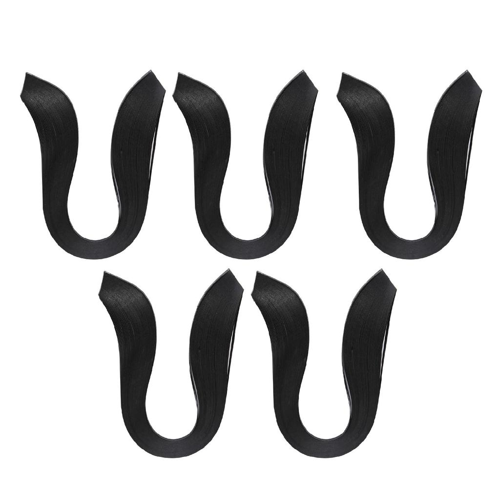 600 Stripes DIY Quilling Paper 3mm Width Pure Color Origami Paper Hand Craft(black)