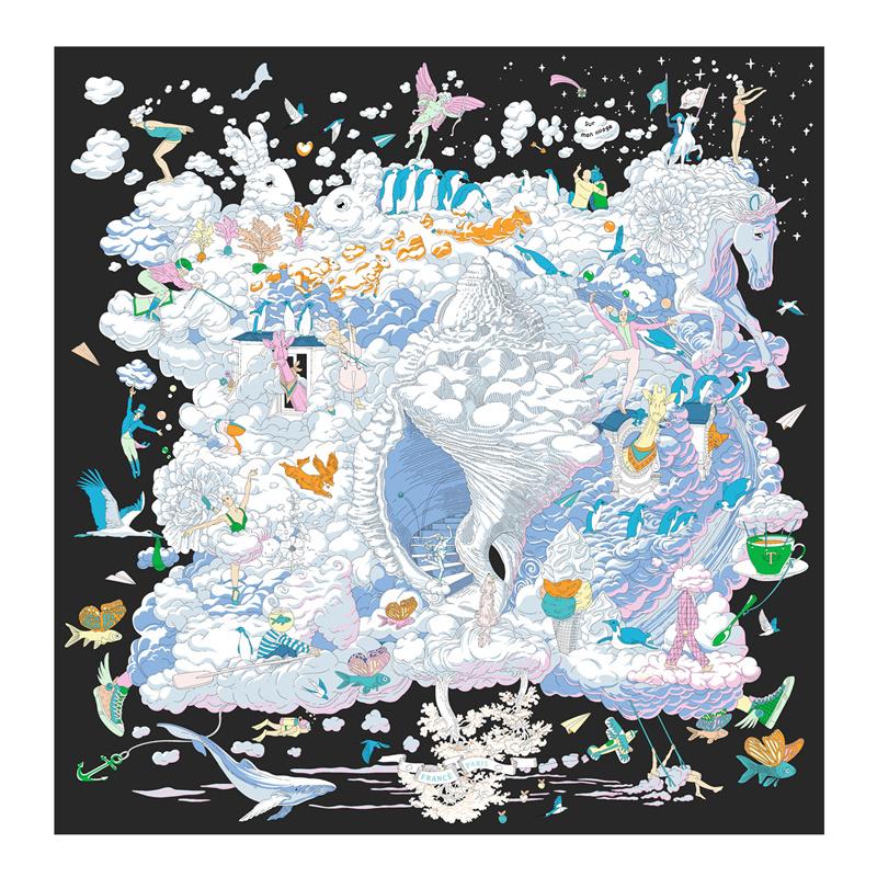 POBING Twill Silk Scarf Women Euro Horse Print Square Scarves Echarpes Foulards Femme Wraps Bandana Lxury Hijab